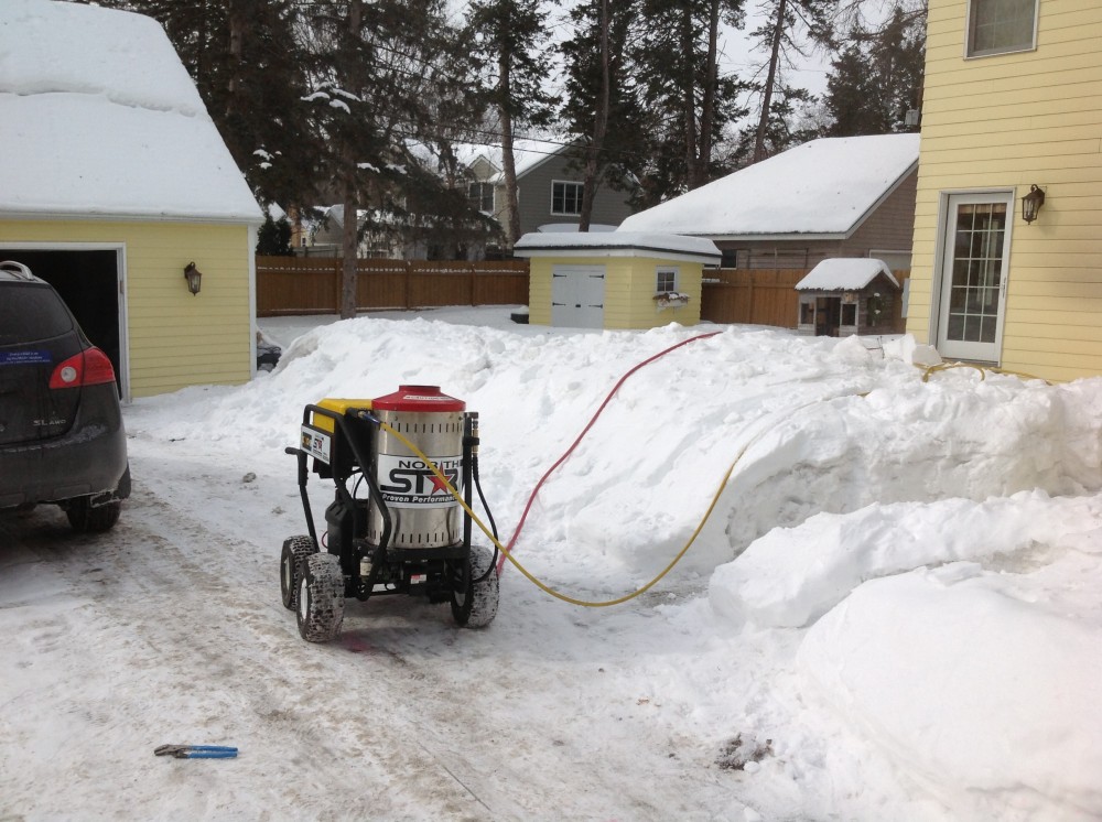 Photo By First Impressions Exteriors. Ice Dam Removal