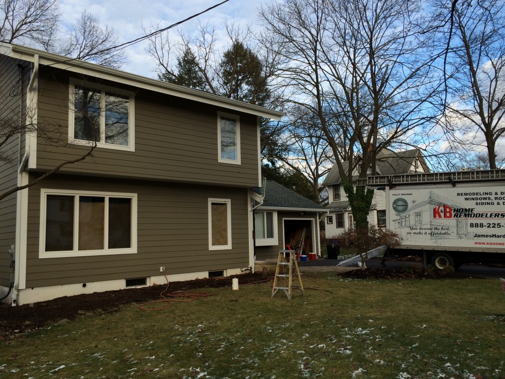 Photo By K & B Home Remodelers, LLC. James Hardie Cedarmill Lap Siding