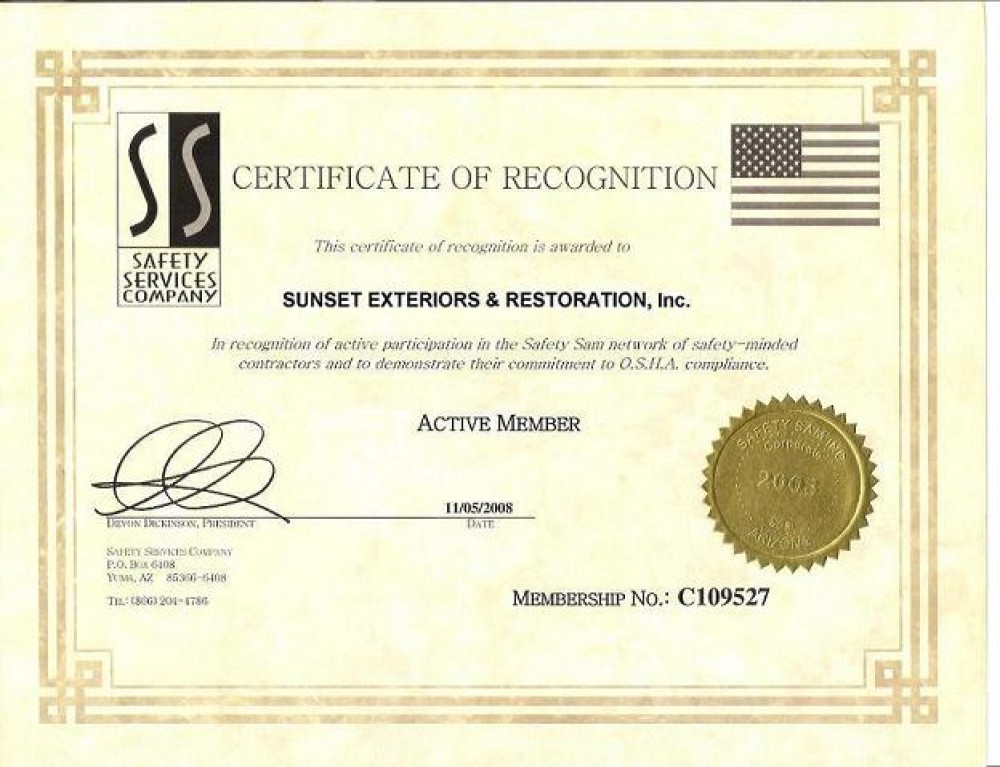 Photo By Sunset Exteriors & Restoration Inc. 