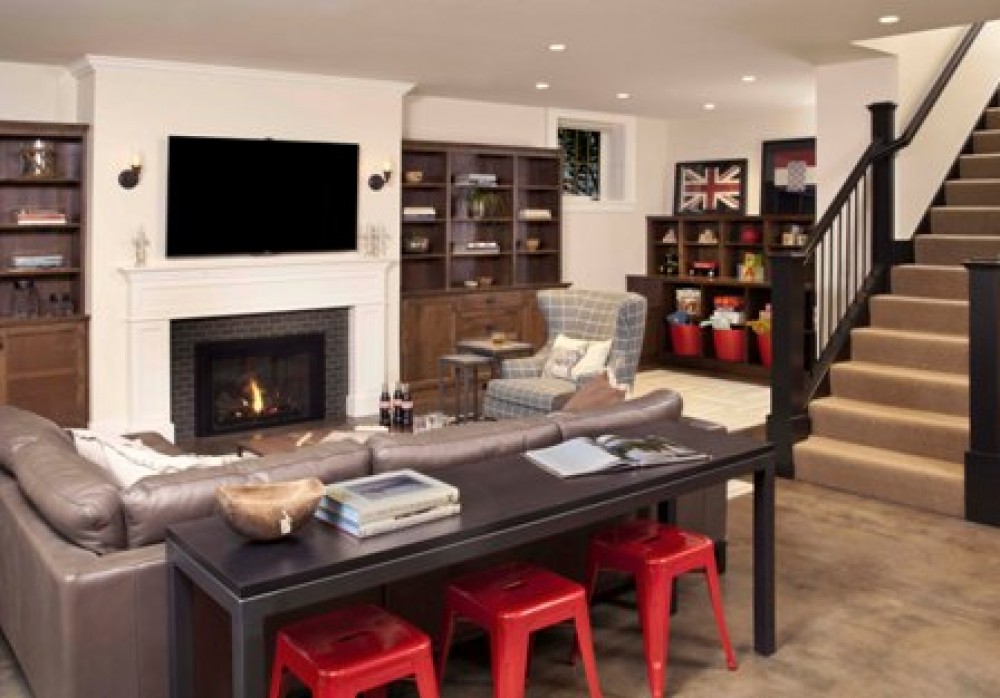 Photo By Prestige Residential Construction. Basement Remodel