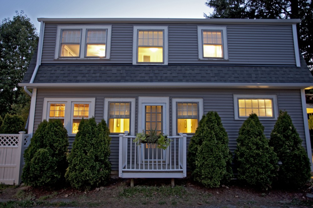 Photo By Ohio Exteriors. Odyssey 4" Clapboard Siding (Storm) With Owens Corning Estate Gray Roofing