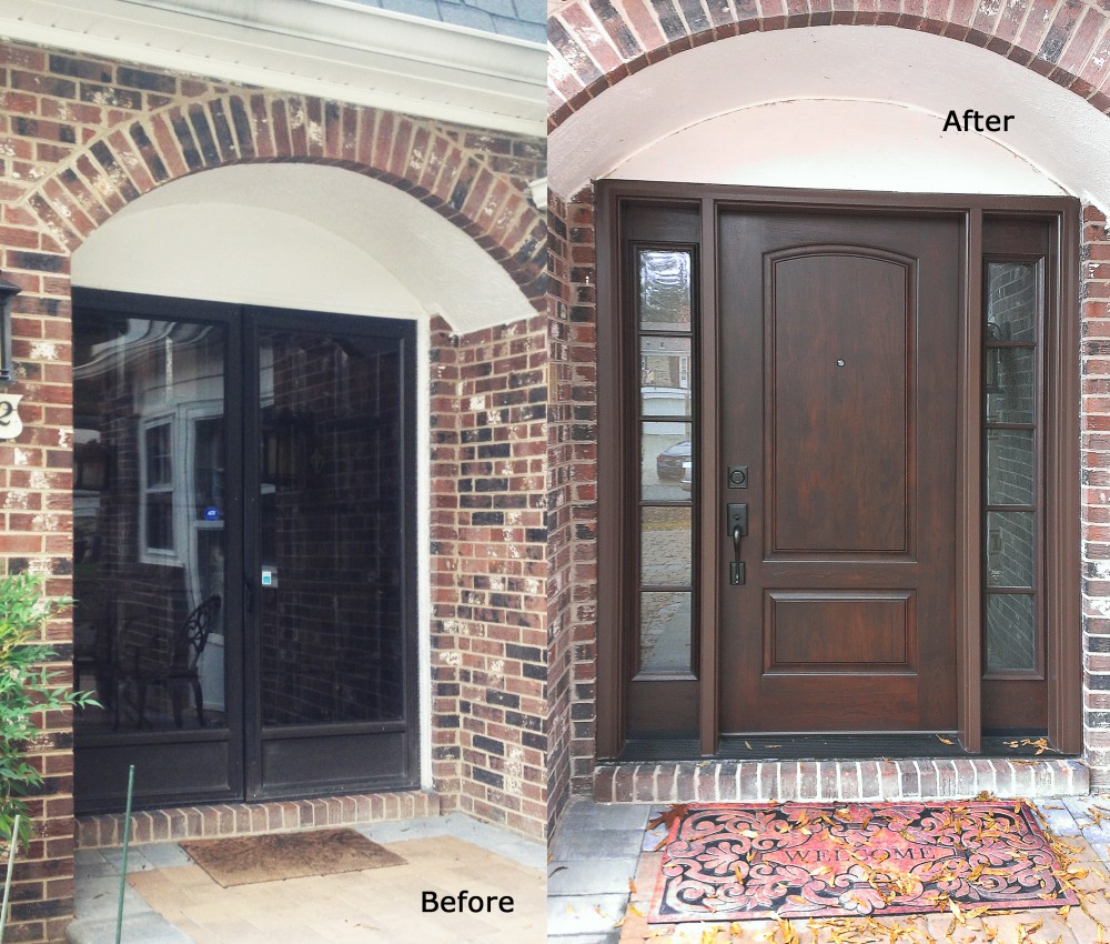 Photo By Crystal Exteriors LLC. Front Entry Door Replacement