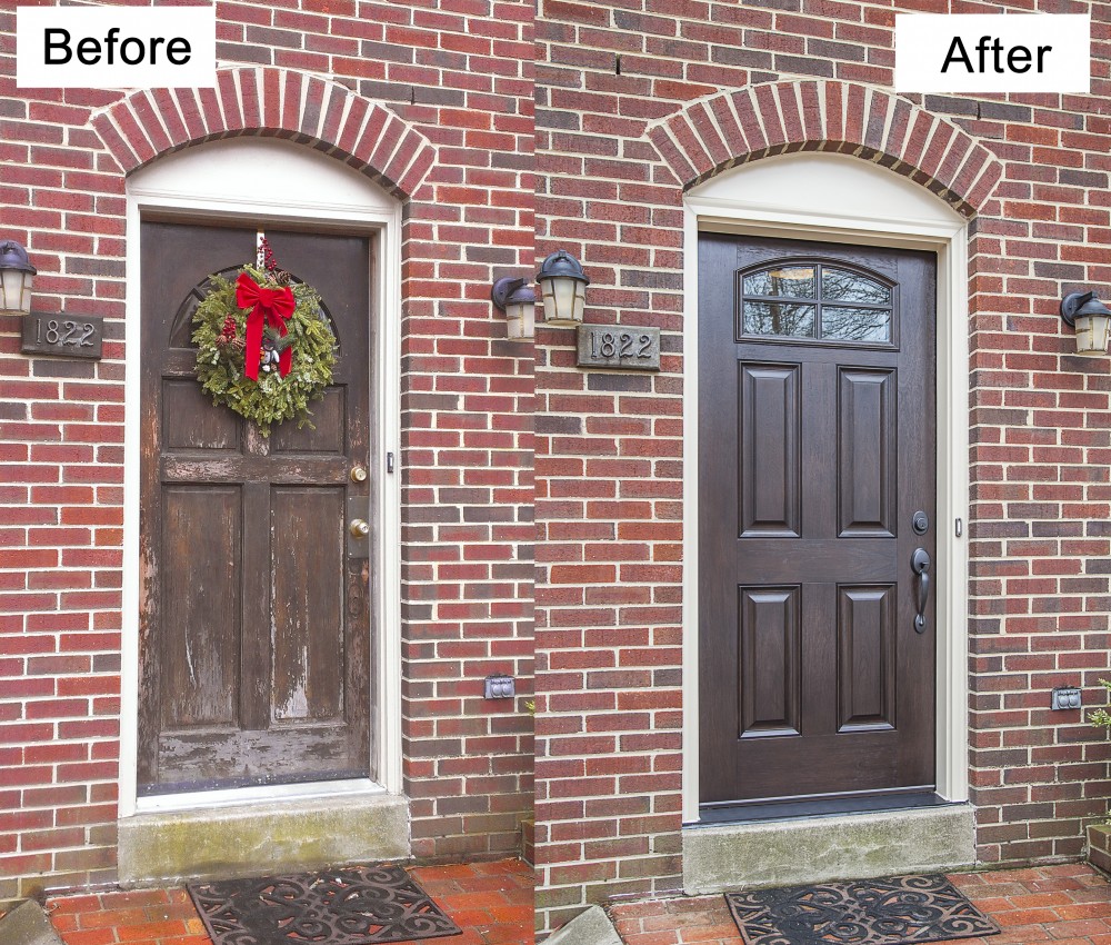 Photo By Crystal Exteriors LLC. Front Entry Door Replacement