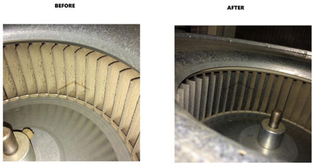 Photo By First Aid Services. Air Duct & Dryer Vent Cleaning - Before & After Photos