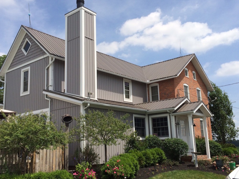 Photo By Ohio Exteriors. Mastic Board & Batten Vinyl Siding In Harbor Gray 