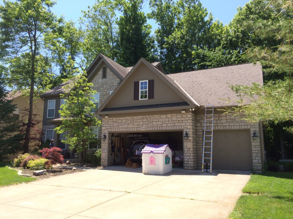 Photo By Ohio Exteriors. GAF Camelot 2 System (Weatherwood)