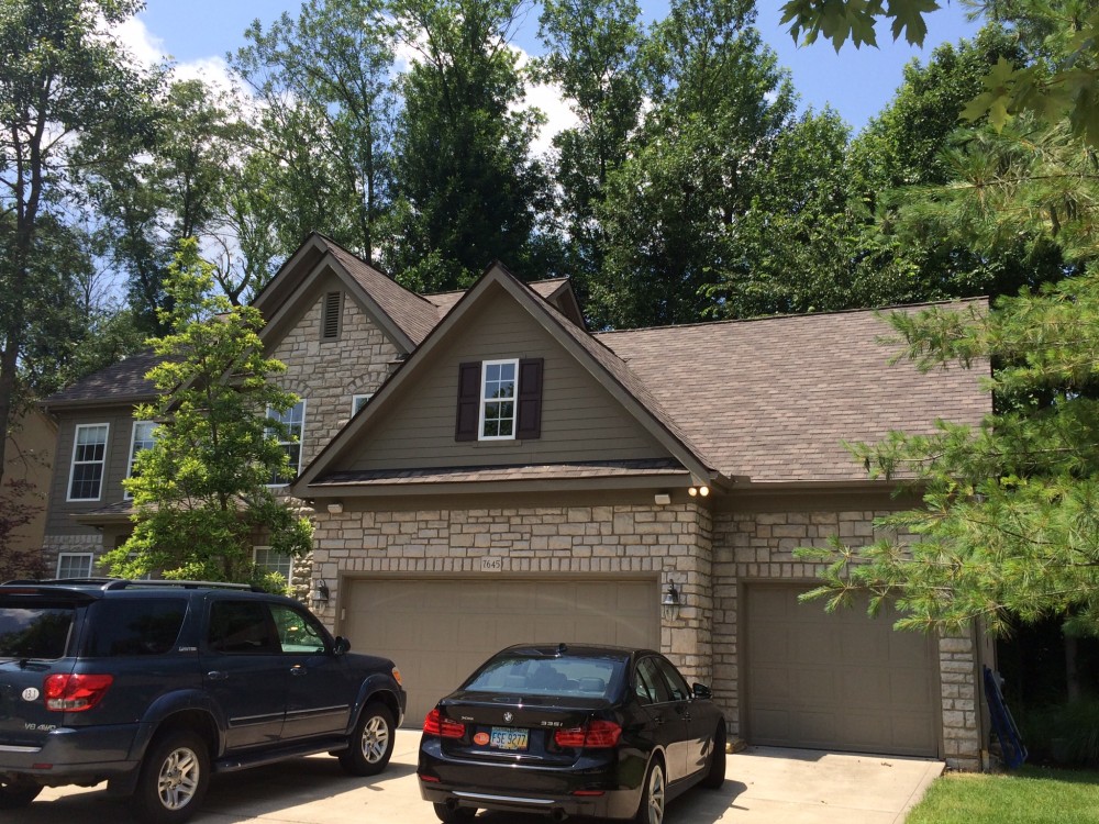 Photo By Ohio Exteriors. GAF Camelot 2 System (Weatherwood)
