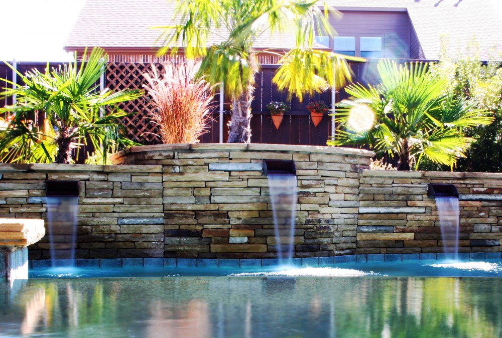 Photo By Gold Medal Pools & Outdoor Living. Water Features