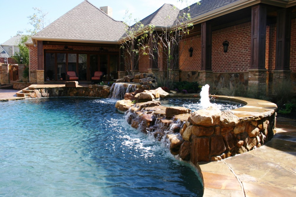 Photo By Gold Medal Pools & Outdoor Living. Water Features