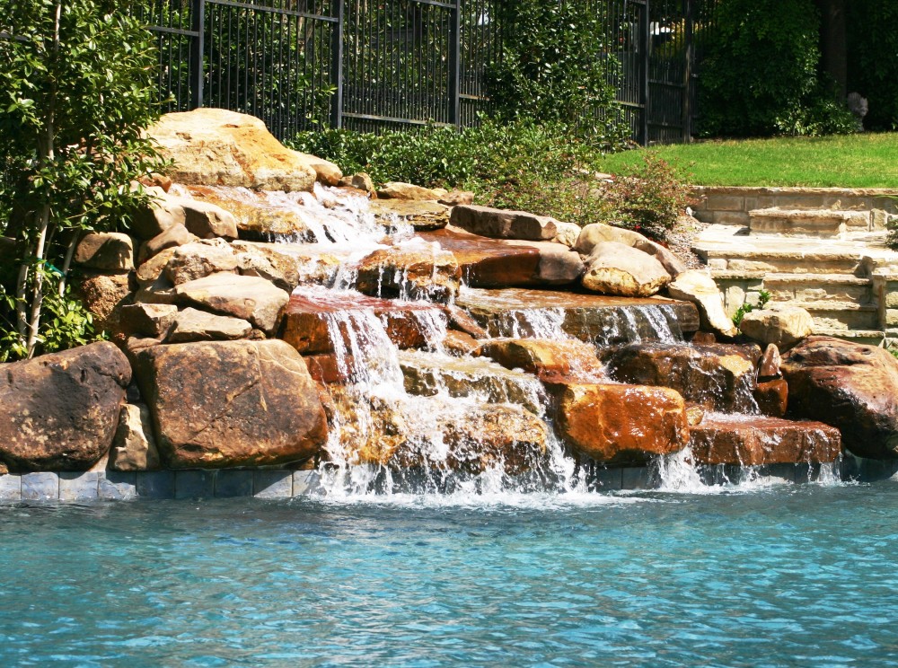 Photo By Gold Medal Pools & Outdoor Living. Water Features