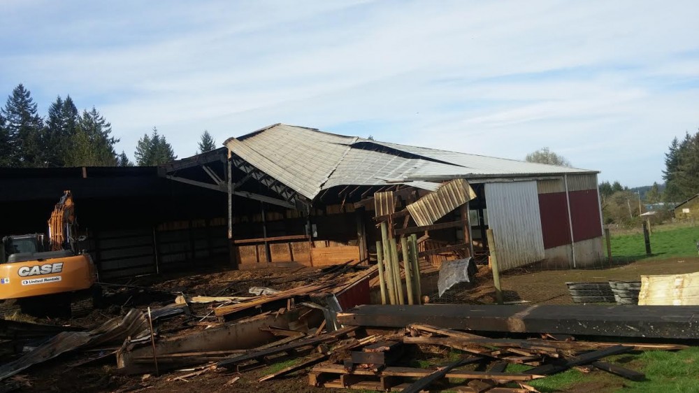 Photo By Oregon Demolition. Barn Demolition In Beavercreek, OR 97004