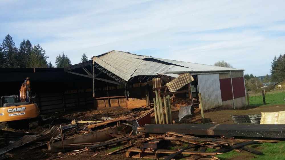 Photo By Oregon Demolition. Barn Demolition In Beavercreek, OR 97004