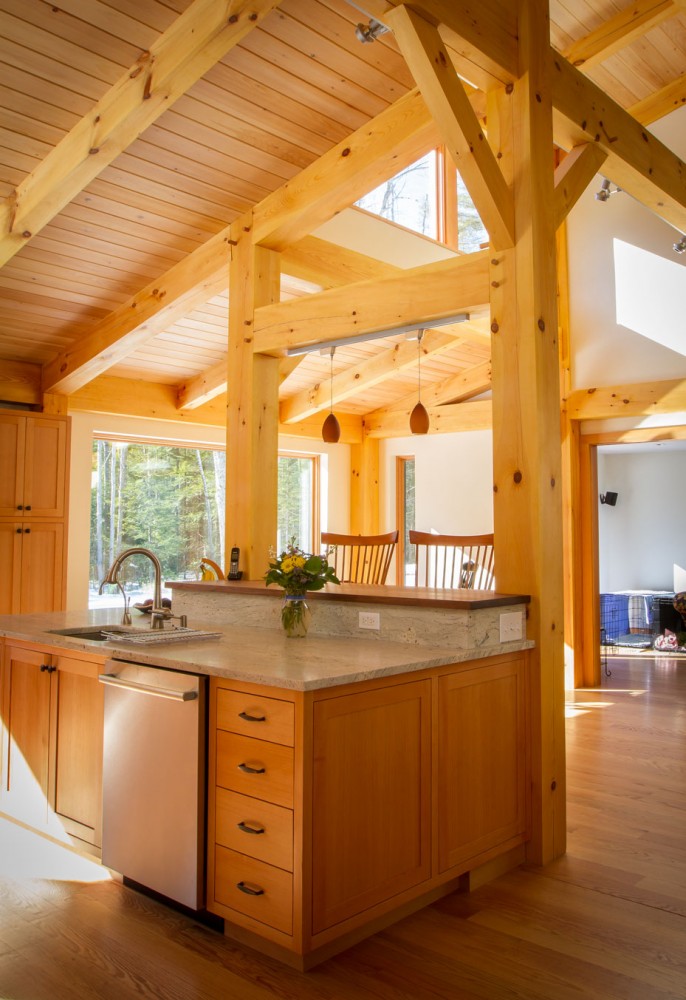 Photo By Benjamin And Company Timber Frames And Custom Homes. Custom Timber Frame Home In Maine