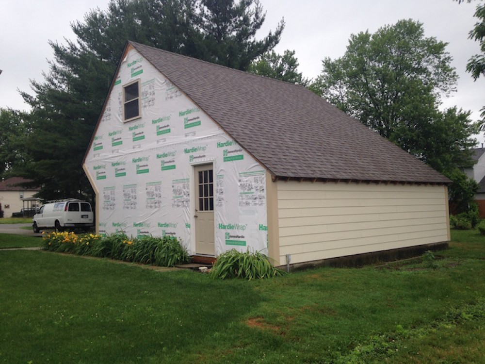 Photo By Ohio Exteriors. Garage With James Hardie Siding