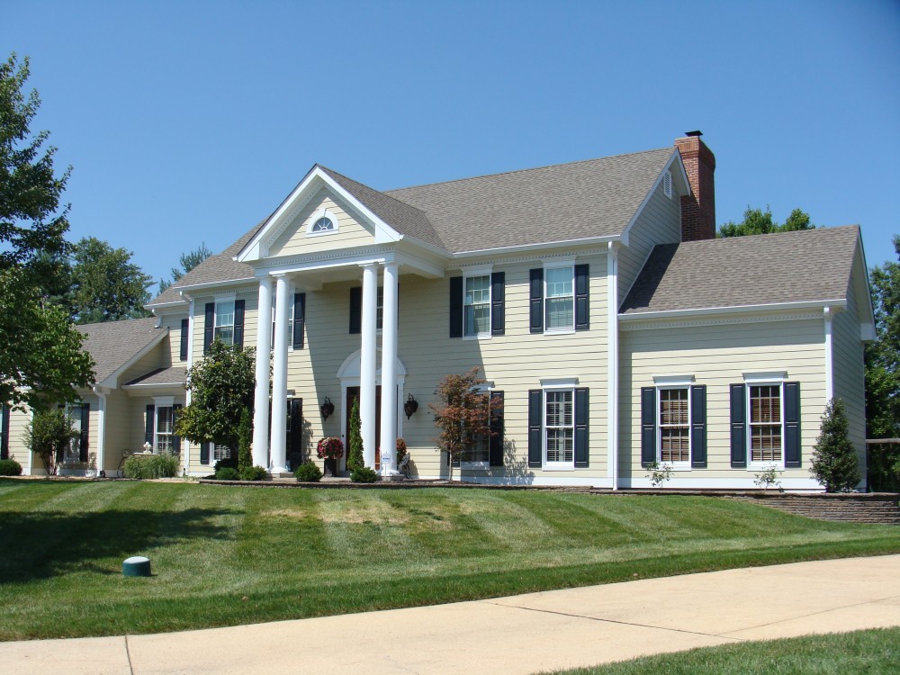 Photo By STL Siding Pros. Sandstone Beige James Hardie Siding