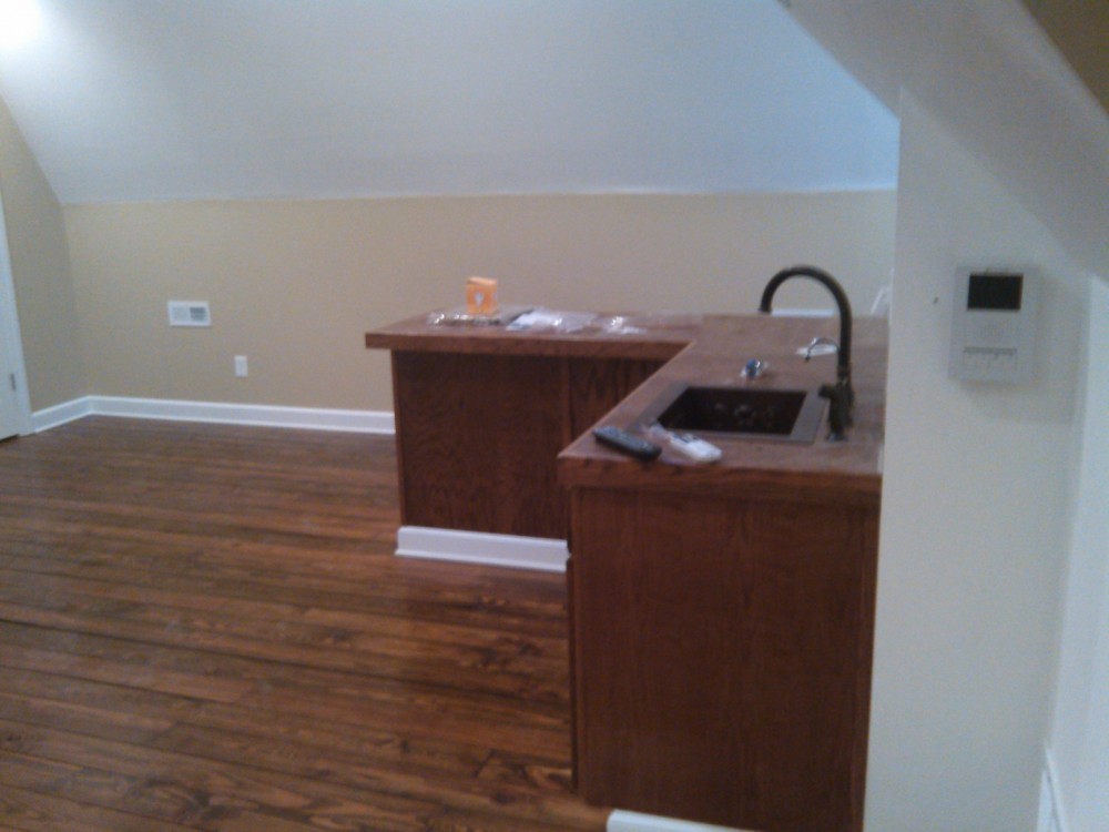 Photo By Ohio Exteriors. Upstairs Remodel With Bathroom & Bar