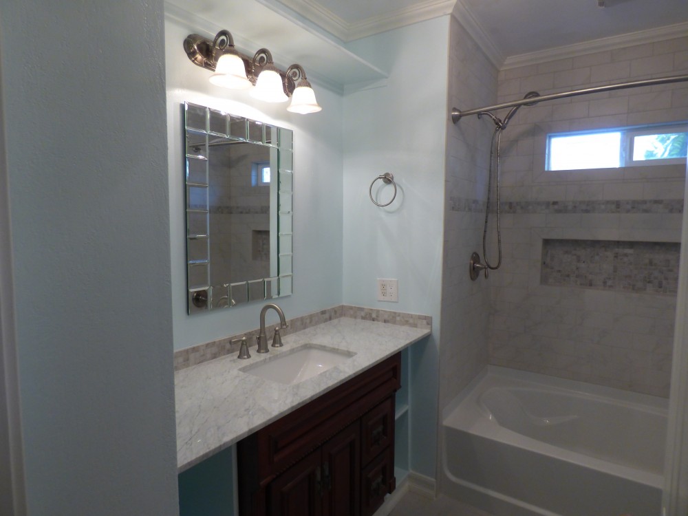 Photo By Carrington Construction. Small Bathroom Remodel And Siding  