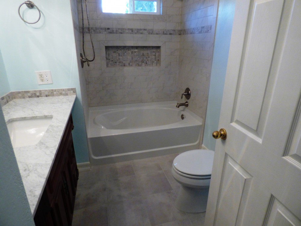 Photo By Carrington Construction. Small Bathroom Remodel And Siding  