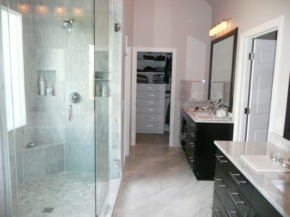Photo By LEFKO Design + Build. Bathrooms