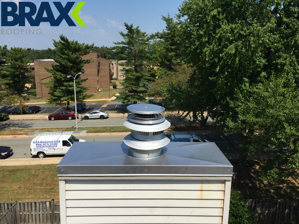 Photo By BRAX Roofing. Chimney Cap Replacement In Gaithersburg MD, 20877