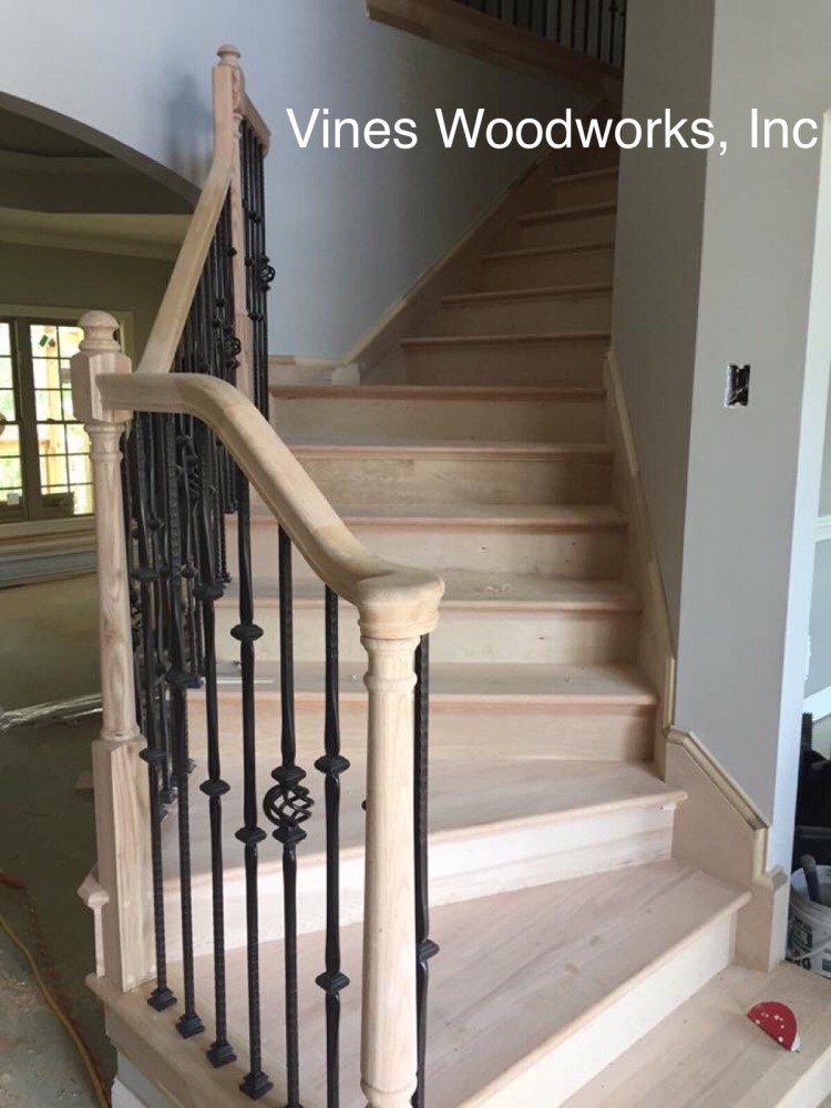 Photo By Vines Woodworks, Inc.. Custom Stairs