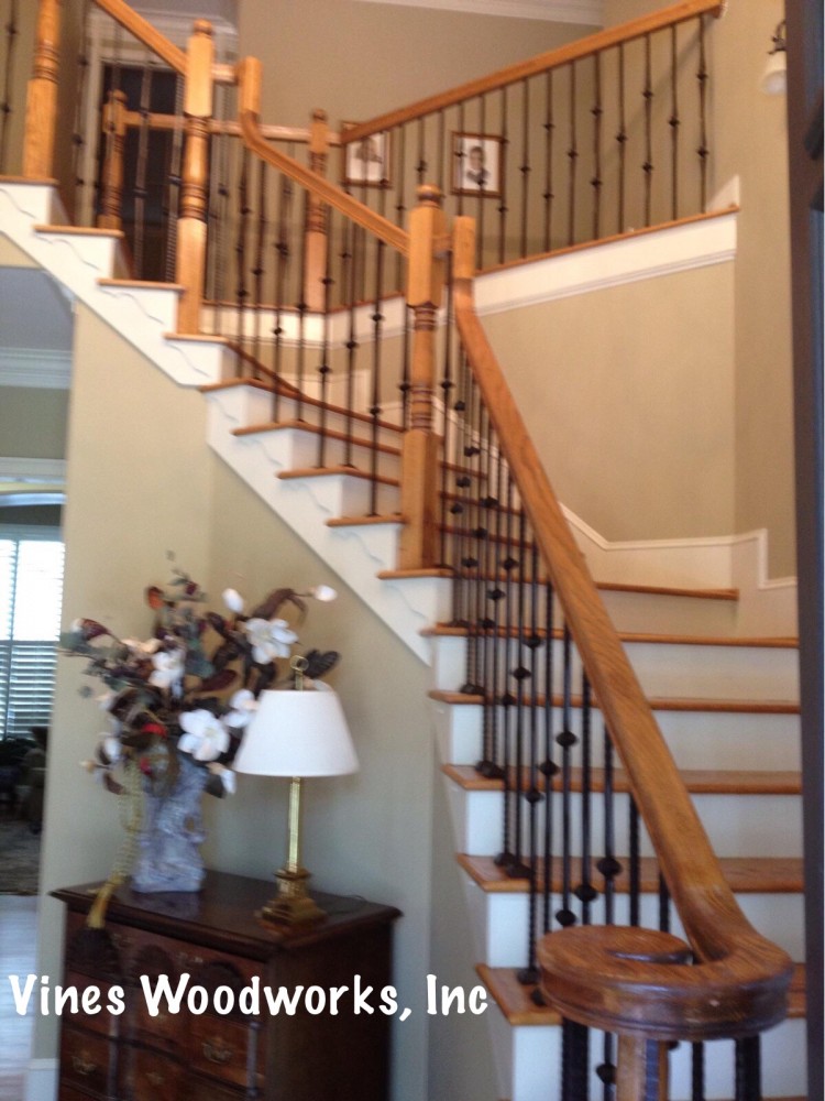 Photo By Vines Woodworks, Inc.. Custom Stairs